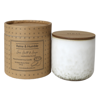 Candle, Scented Soy Candle in Canister, Seasalt and Sage
