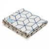Geometric Navy Recycled Cotton Blanket Geometric Navy Recycled Cotton Blanket