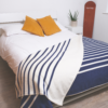 Navy Stripe Recycled Cotton Blanket Navy Stripe Recycled Cotton Blanket