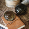 Glass Paperweight Smoke Coloured