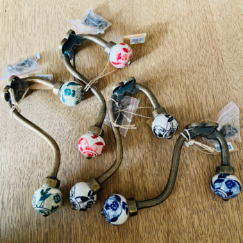 Coat Hooks Ceramic Hand Painted