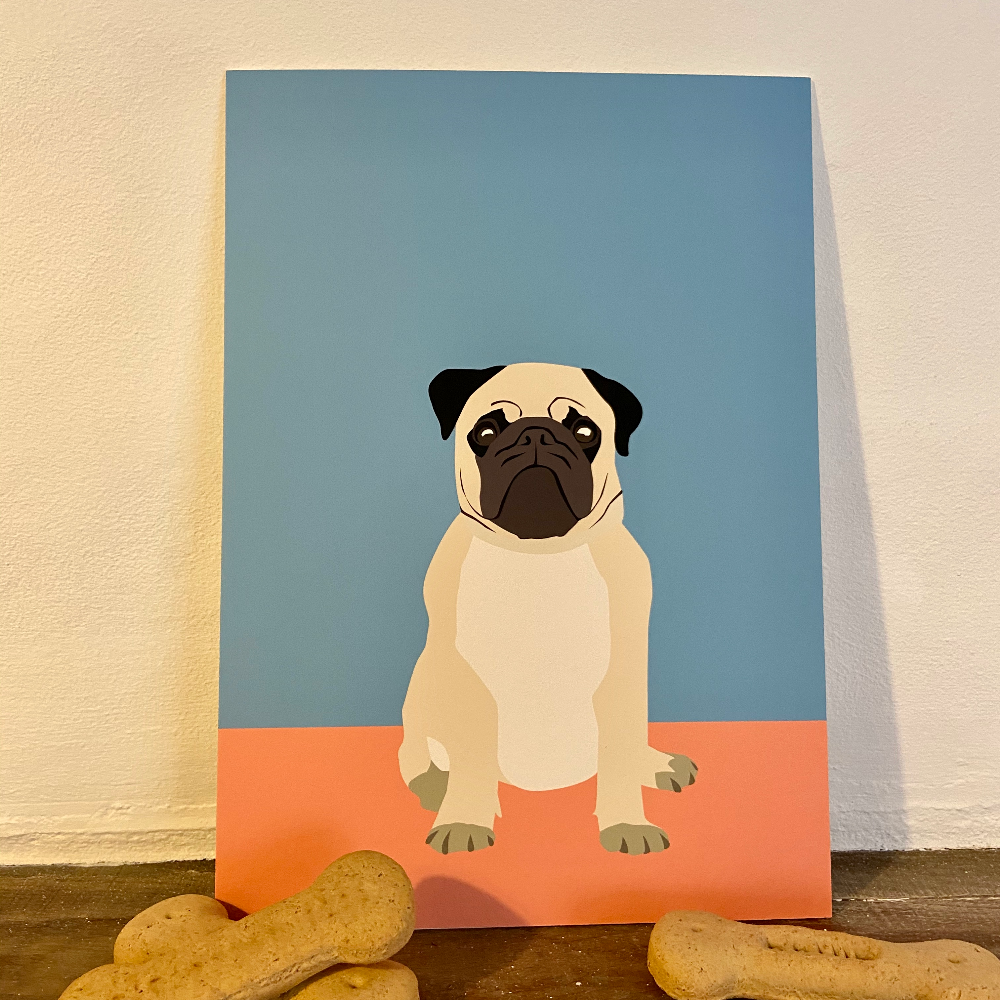 Dog Print Pug Dog Print Pug - Image 2