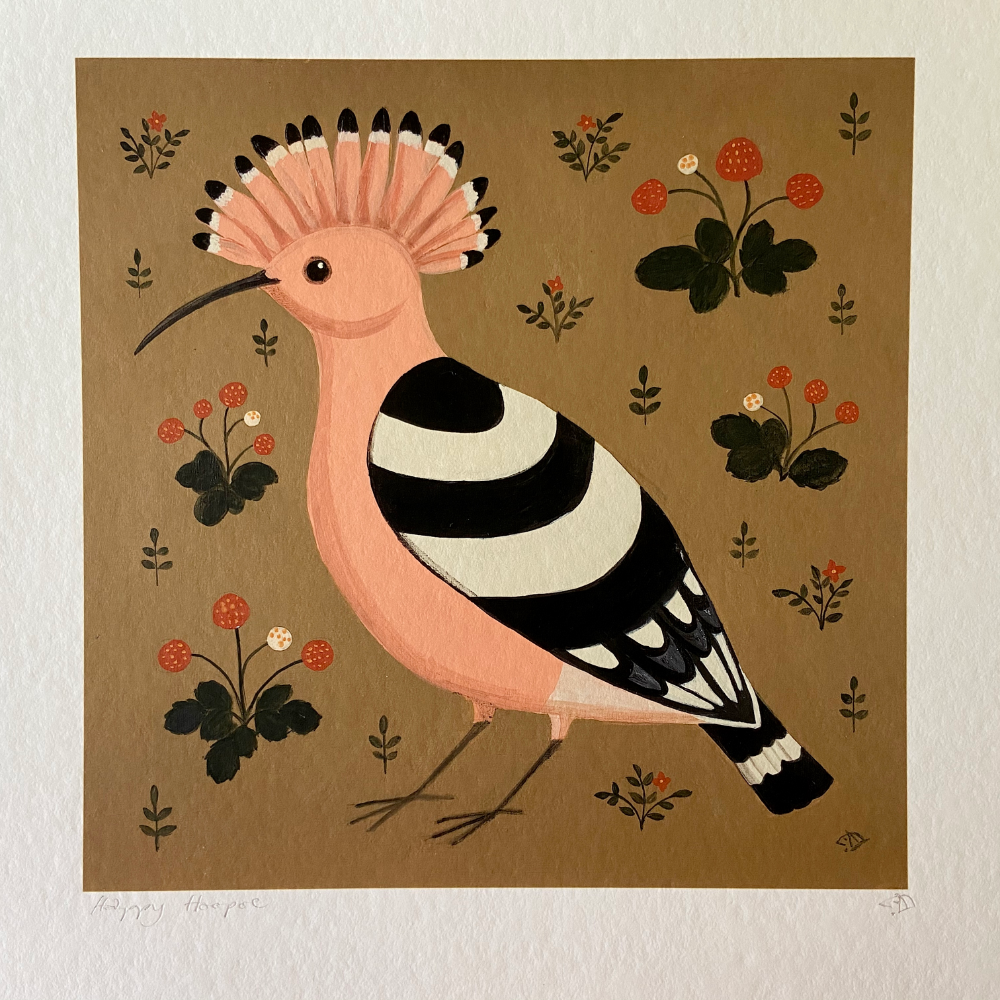 Happy Hoopoe Bird Print Happy Hoopoe Bird Print