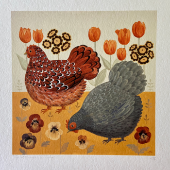 Tiptoe through the Tulips Chicken Print