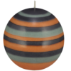 Eco Ball Candle Marigold, Gunmetal and Opaline Eco Ball Candle Marigold, Gunmetal and Opaline