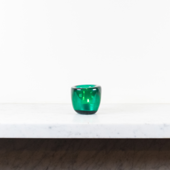 Glass Tealight in Peacock Green